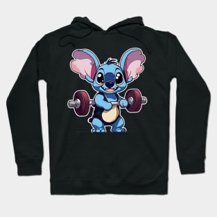 Cute Stitch in gym Hoodie